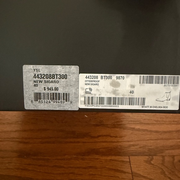 SAINT LAURENT MENS CHELSEA BOOTS NEW SIGARO MENS SIZE 40 - Picture 13 of 14